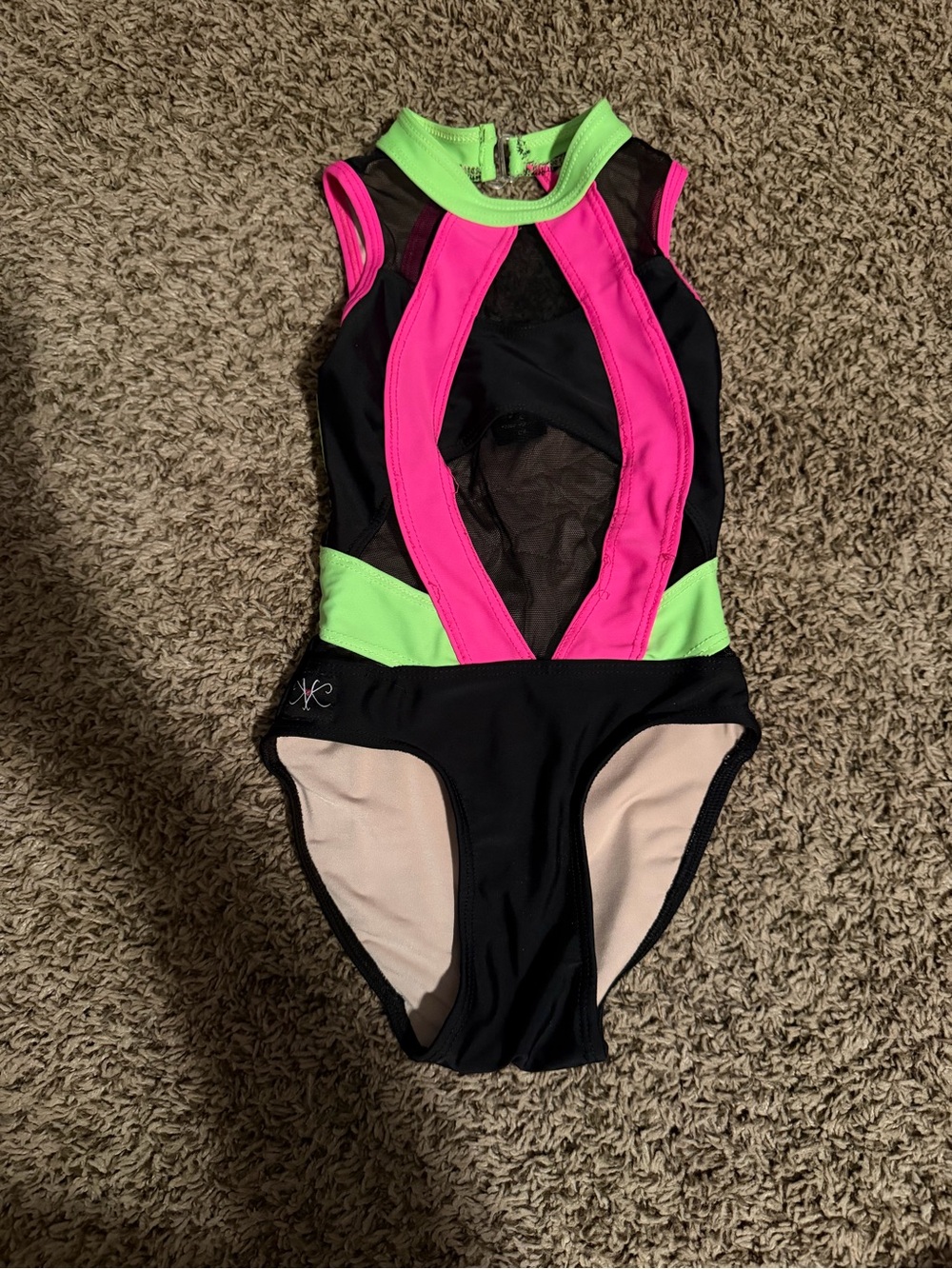 Kandi Kouture Neon Pink & Lime Green Leotard CS
